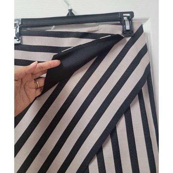 Mason Asymmetrical Striped Peplum Skirt 0 - Picture 5 of 9